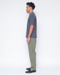 BONFILクルーネック リブ Tシャツmb_15l