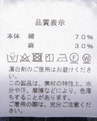 Placideコットンリネン チェックシャツmb_15l
