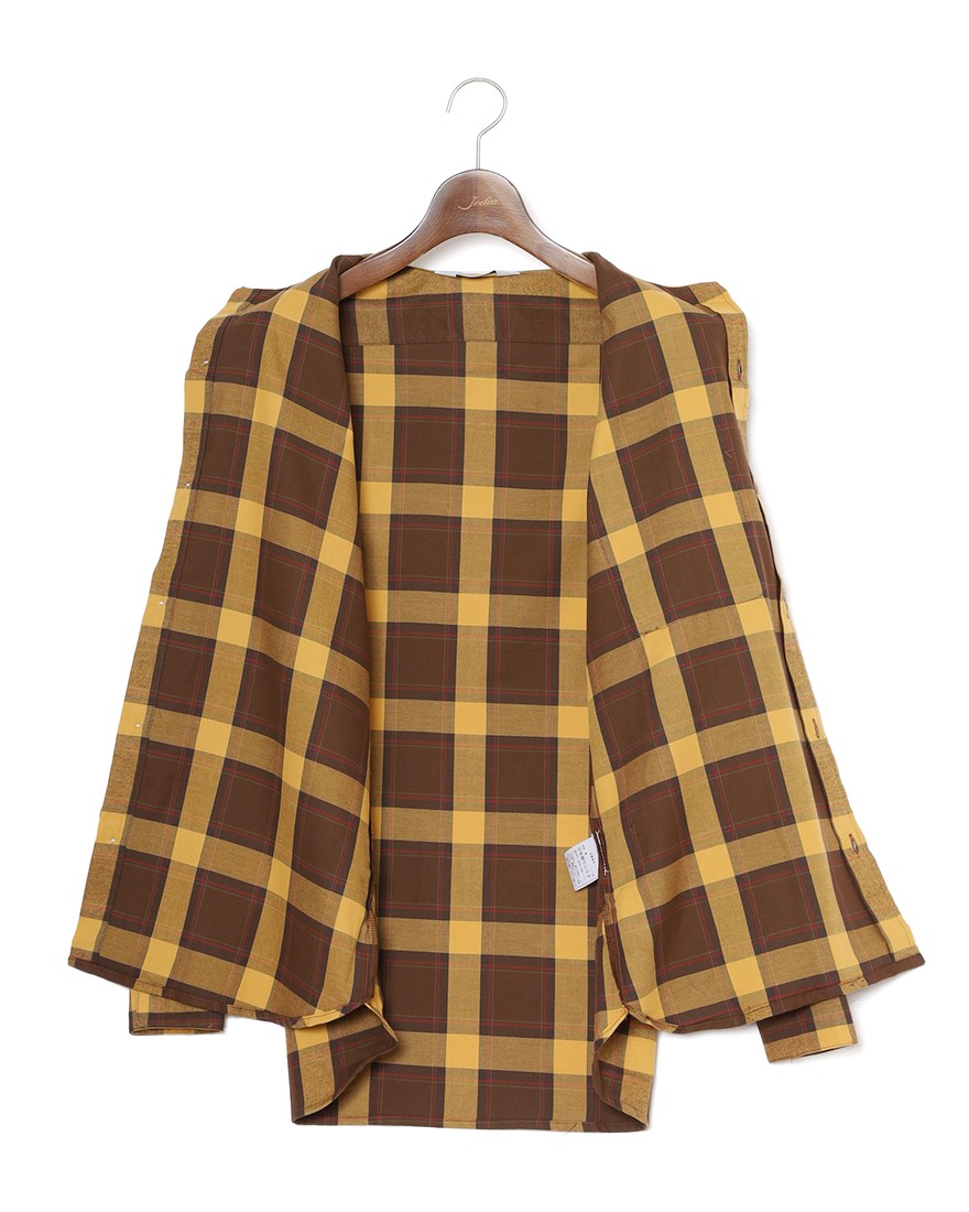 Placideコットンフランネル チェックシャツ12l