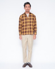 Placideコットンフランネル チェックシャツmb_01l