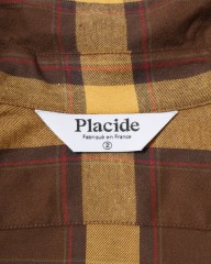 Placideコットンフランネル チェックシャツmb_13l