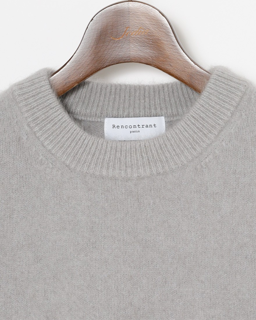 Rencontrantフォックスウール クルーネックニット01l