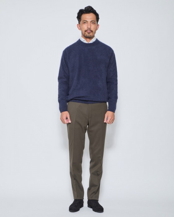 Rencontrantフォックスウール クルーネックニット11l