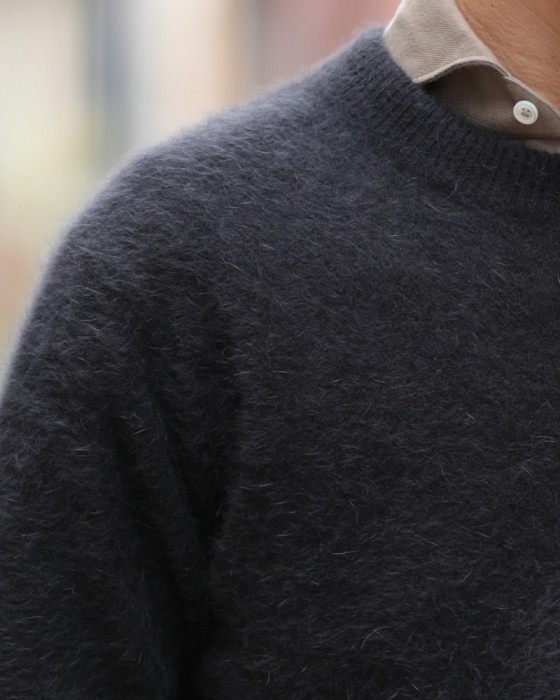 Rencontrantフォックスウール クルーネックニット14l