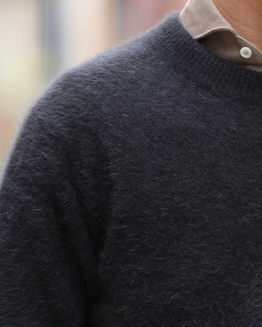 Rencontrantフォックスウール クルーネックニット14l