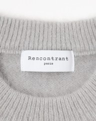 Rencontrantフォックスウール クルーネックニットmb_02l