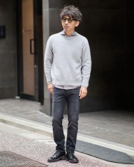 Rencontrantフォックスウール クルーネックニットmb_ma