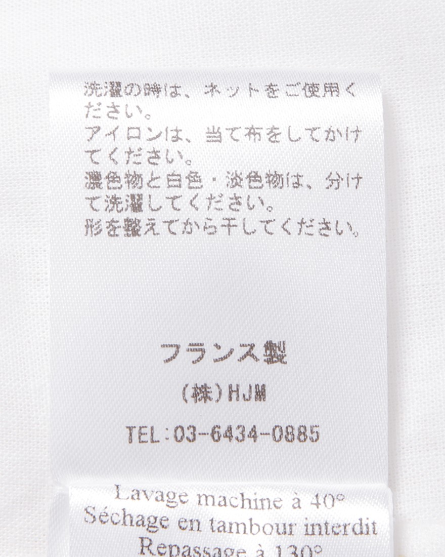 Placideコットンリネン ホワイトシャツ15l
