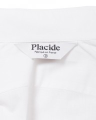 Placideコットンリネン ホワイトシャツmb_09l