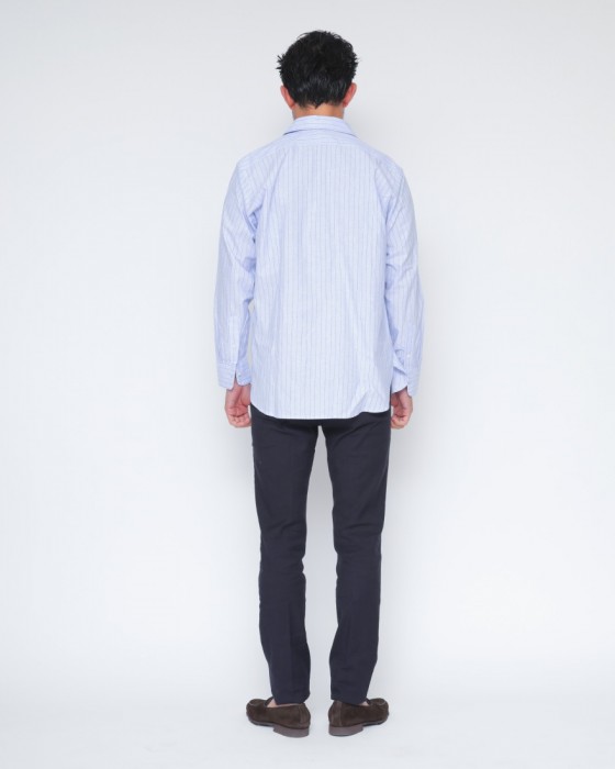 Placideコットンリネン ストライプシャツ19l