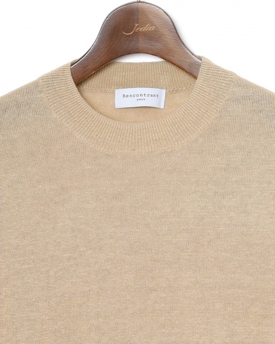 Rencontrantリネン クルーネック カットソー06l