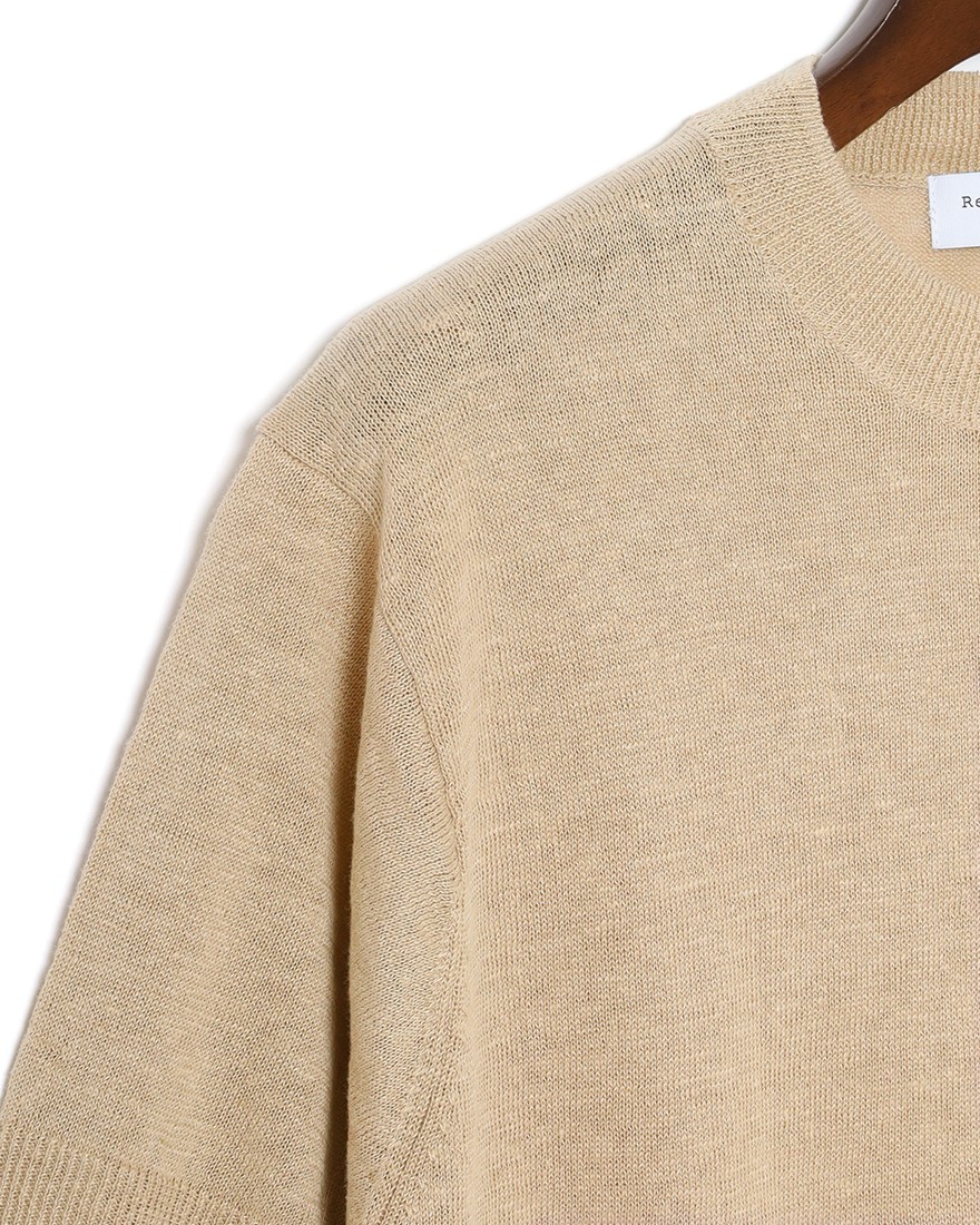 Rencontrantリネン クルーネック カットソー07l