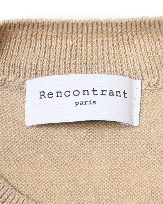 Rencontrantリネン クルーネック カットソー08l