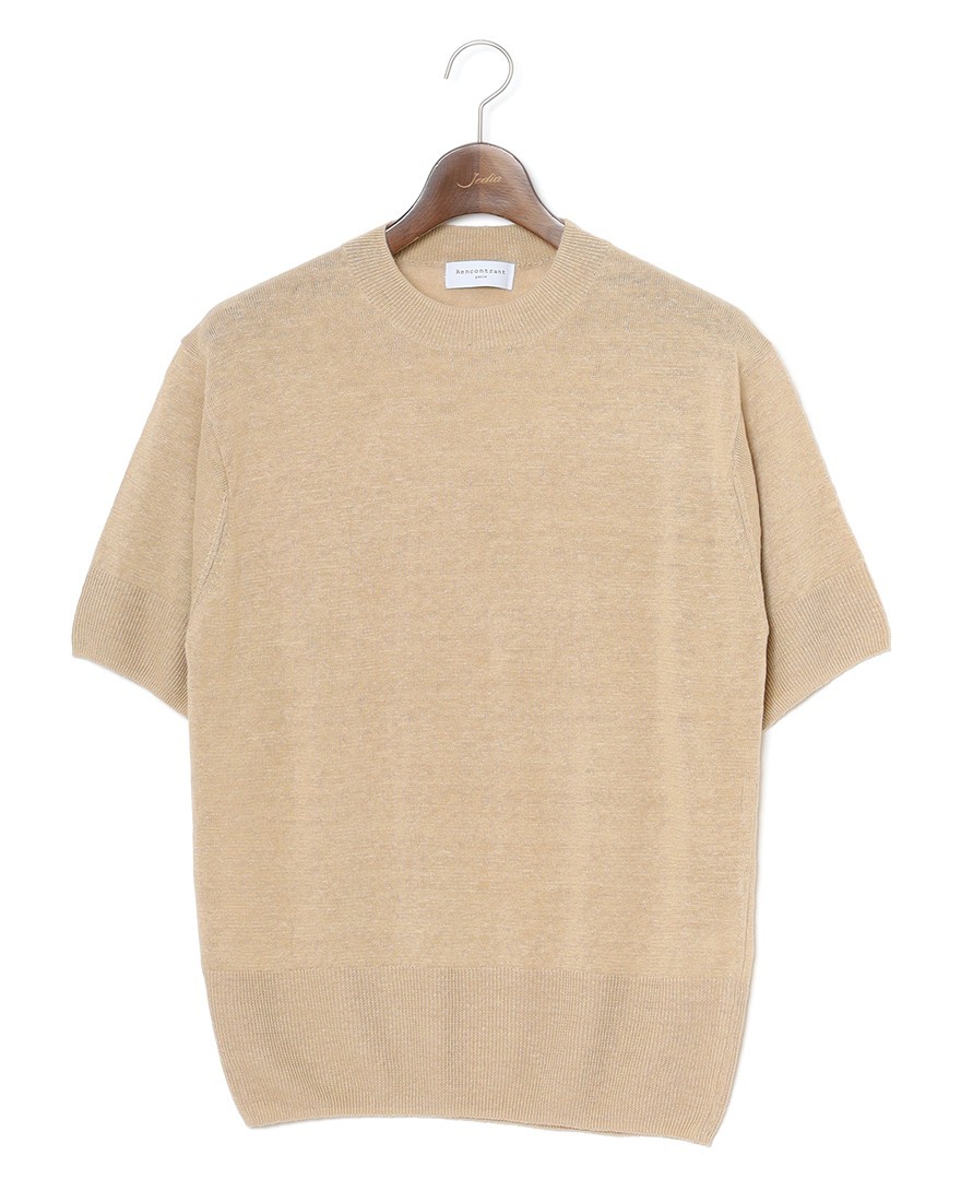 Rencontrantリネン クルーネック カットソーma