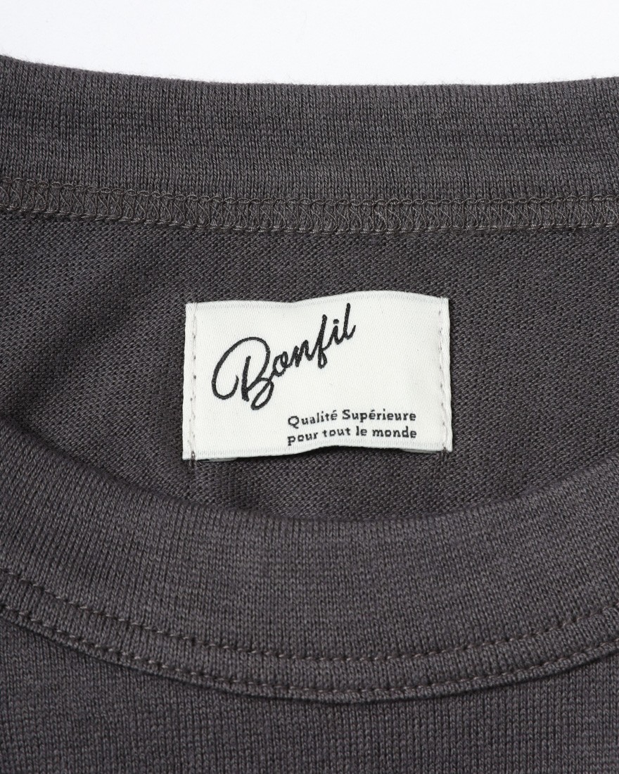 BONFILコットンカシミヤ クルーネック Tシャツ08l