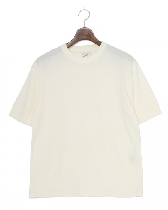 BONFILコットンカシミヤ クルーネック Tシャツc0