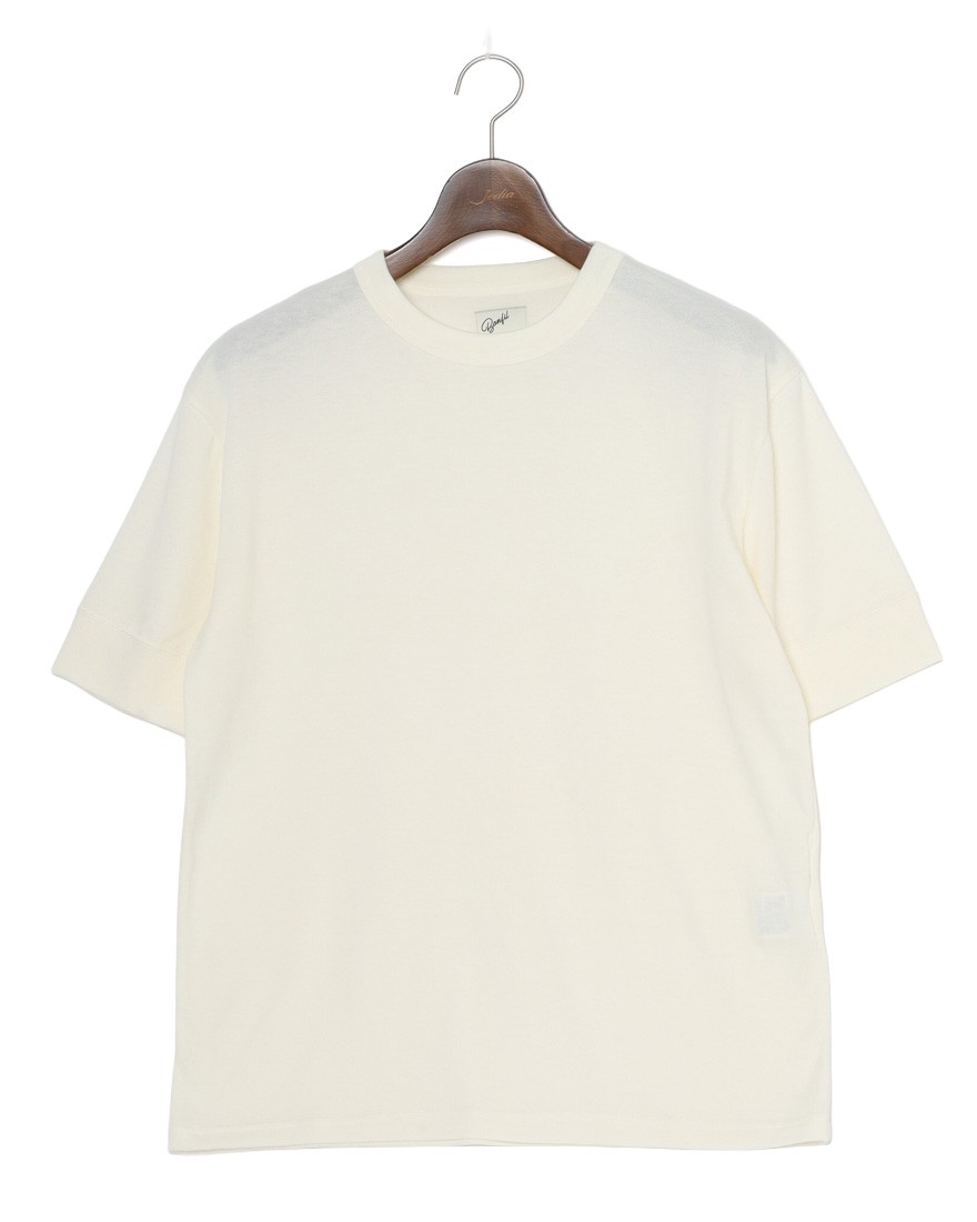 BONFILコットンカシミヤ クルーネック Tシャツc0
