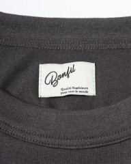 BONFILコットンカシミヤ クルーネック Tシャツmb_08l