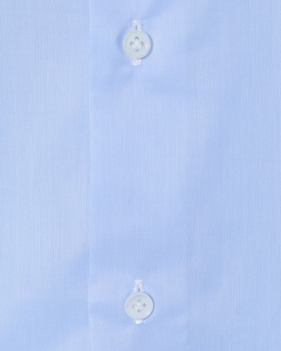 LUIGI BORRELLIセミワイドカラー サックスコットンシャツ【LUCIANO】04l