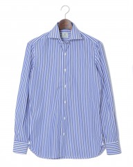 LUIGI BORRELLI（ルイジ ボレッリ）セミワイドカラー ロンドンストライプシャツ【LUCIANO】