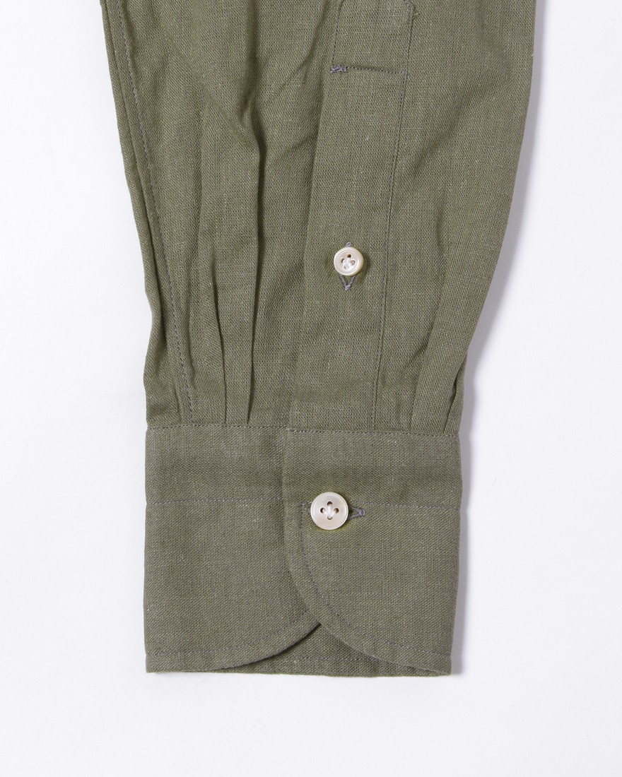 LUIGI BORRELLIリネンコットン セミワイドカラーシャツ【LUCIANO/ルチアーノ】12l