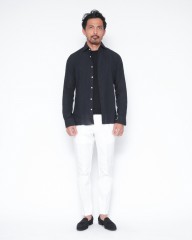 LUIGI BORRELLIリネンコットン セミワイドカラーシャツ【LUCIANO/ルチアーノ】mb_18l