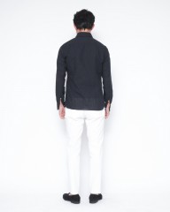 LUIGI BORRELLIリネンコットン セミワイドカラーシャツ【LUCIANO/ルチアーノ】mb_20l
