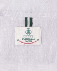 LUIGI BORRELLIリネンコットン グレーセミワイドカラーシャツ【LUCIANO/ルチアーノ】mb_11l
