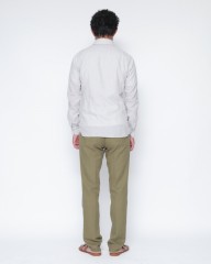 LUIGI BORRELLIリネンコットン グレーセミワイドカラーシャツ【LUCIANO/ルチアーノ】mb_20l