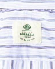 LUIGI BORRELLIコットンストライプ セミワイドカラーシャツ【LUCIANO/ルチアーノ】mb_10l
