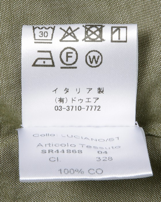 LUIGI BORRELLIコットン セミワイドカラーシャツ【LUCIANO/ルチアーノ】20l