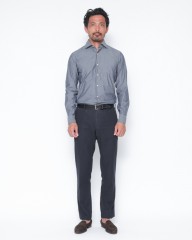 LUIGI BORRELLIコットン セミワイドカラーシャツ【LUCIANO/ルチアーノ】mb_01l