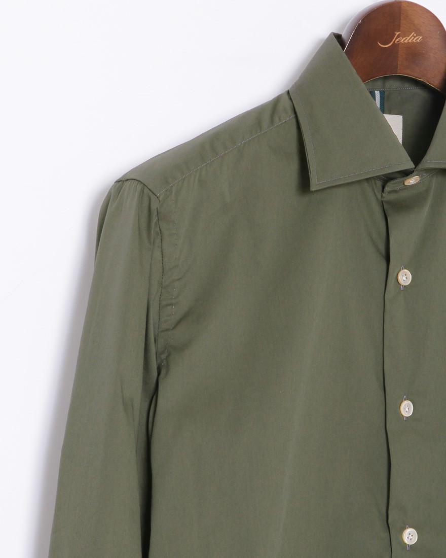 LUIGI BORRELLIストレッチコットン セミワイドカラーシャ【LUCIANO/ルチアーノ】17l