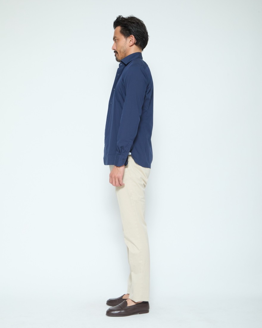 LUIGI BORRELLIストレッチコットン セミワイドカラーシャ【LUCIANO/ルチアーノ】19l