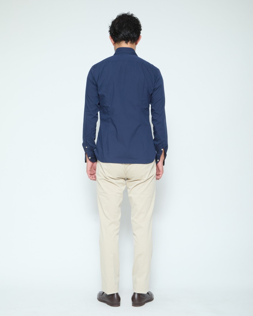 LUIGI BORRELLIストレッチコットン セミワイドカラーシャ【LUCIANO/ルチアーノ】20l