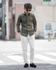 LUIGI BORRELLIストレッチコットン セミワイドカラーシャ【LUCIANO/ルチアーノ】mb_ma