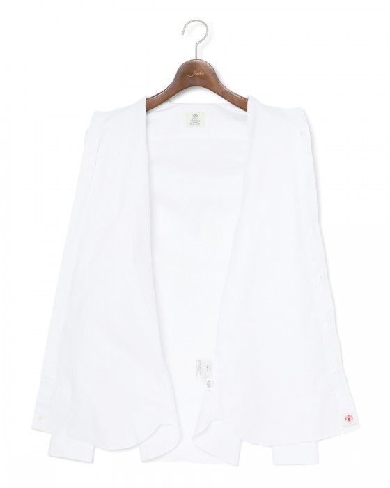 LUIGI BORRELLIコットンオックスフォード セミワイドカラーシャツ【LUCIANO/ルチアーノ】10l