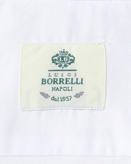 LUIGI BORRELLIコットンオックスフォード セミワイドカラーシャツ【LUCIANO/ルチアーノ】11l