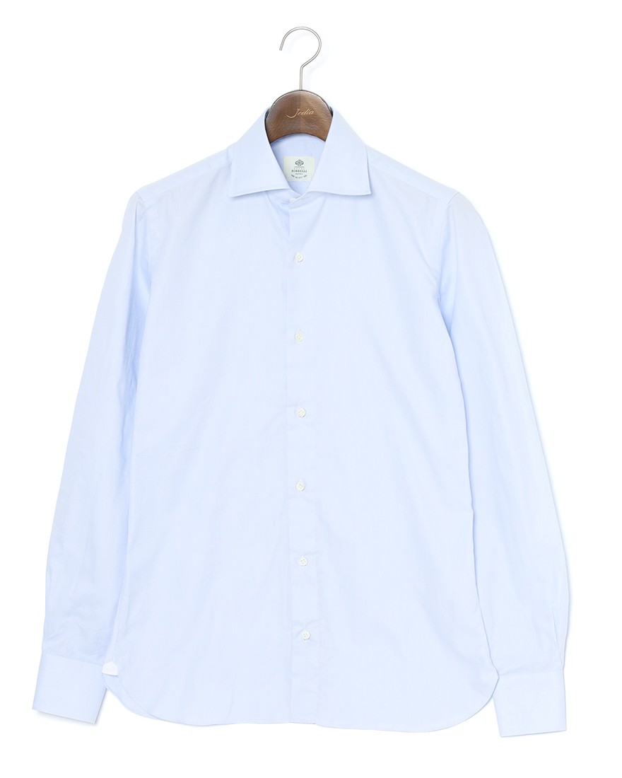 LUIGI BORRELLIコットンオックスフォード セミワイドカラーシャツ【LUCIANO/ルチアーノ】c1