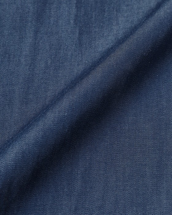 LUIGI BORRELLIネイビー コットン セミワイドカラー シャツ【LUCIANO/ルチアーノ】17l