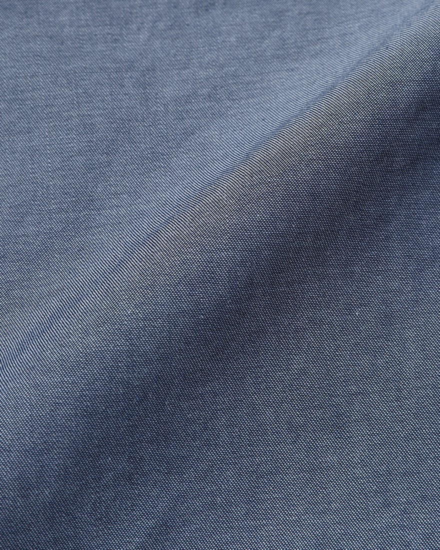 LUIGI BORRELLIネイビー コットン セミワイドカラー シャツ【LUCIANO/ルチアーノ】18l