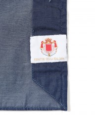 LUIGI BORRELLIネイビー コットン セミワイドカラー シャツ【LUCIANO/ルチアーノ】mb_12l