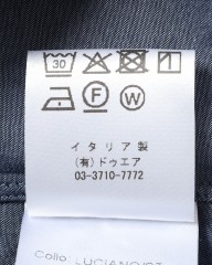 LUIGI BORRELLIネイビー コットン セミワイドカラー シャツ【LUCIANO/ルチアーノ】mb_20l