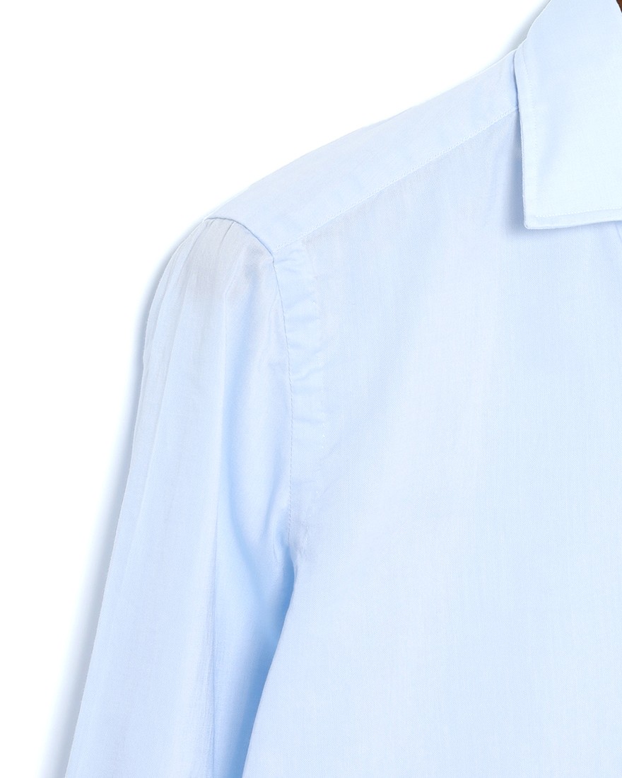 LUIGI BORRELLIライトコットン セミワイドカラーシャツ【LUCIANO/ルチアーノ】08l