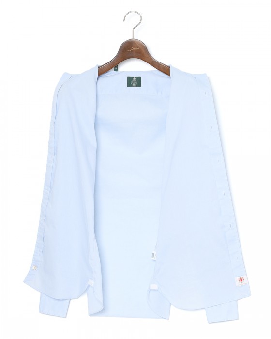 LUIGI BORRELLIライトコットン セミワイドカラーシャツ【LUCIANO/ルチアーノ】10l