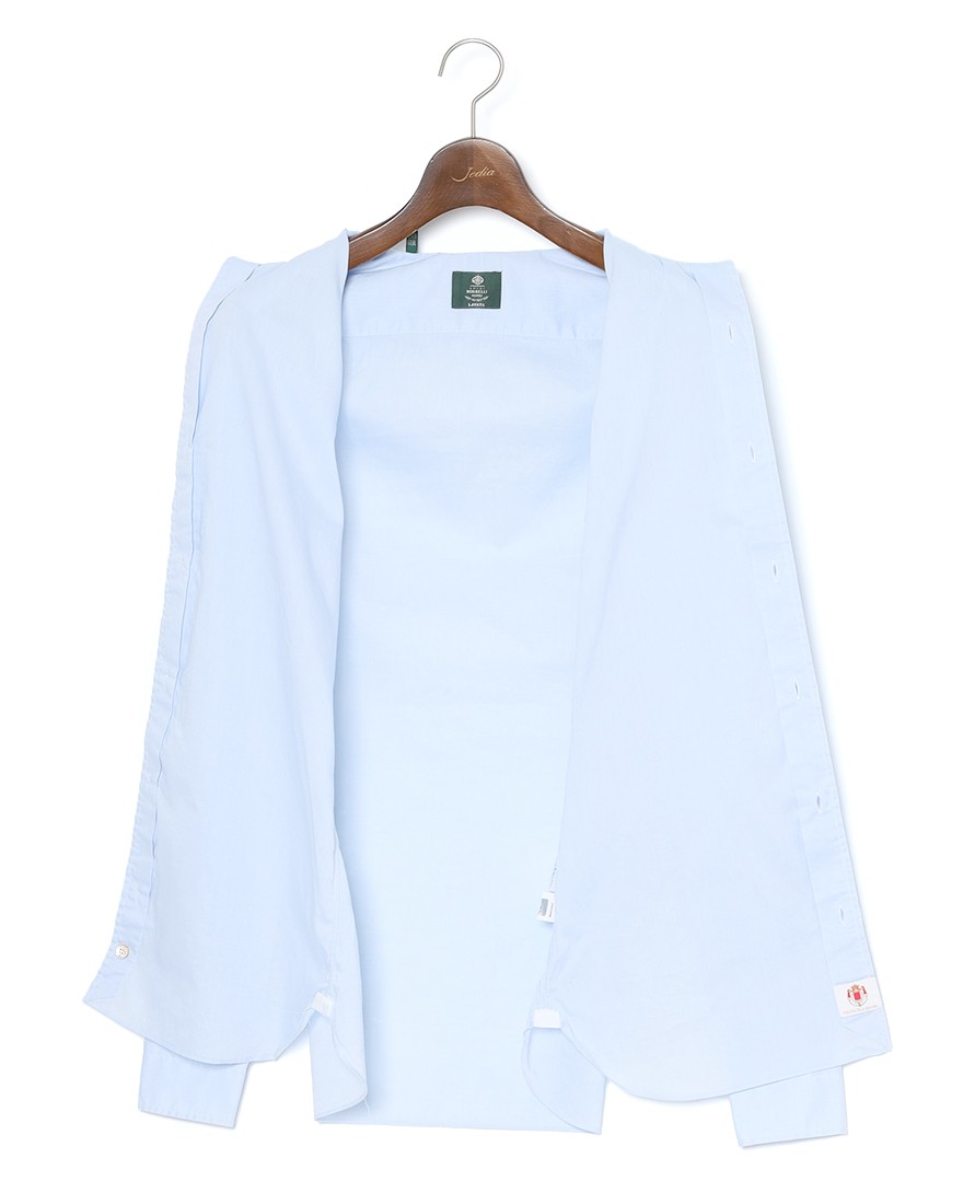 LUIGI BORRELLIライトコットン セミワイドカラーシャツ【LUCIANO/ルチアーノ】10l
