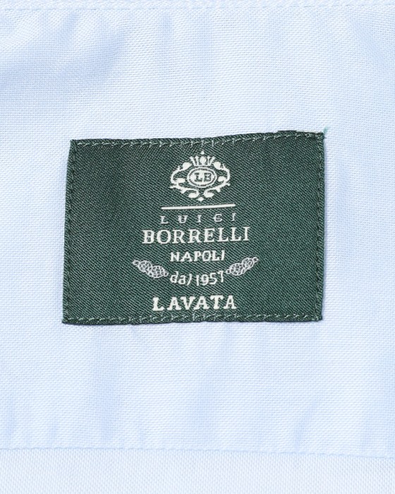 LUIGI BORRELLIライトコットン セミワイドカラーシャツ【LUCIANO/ルチアーノ】11l