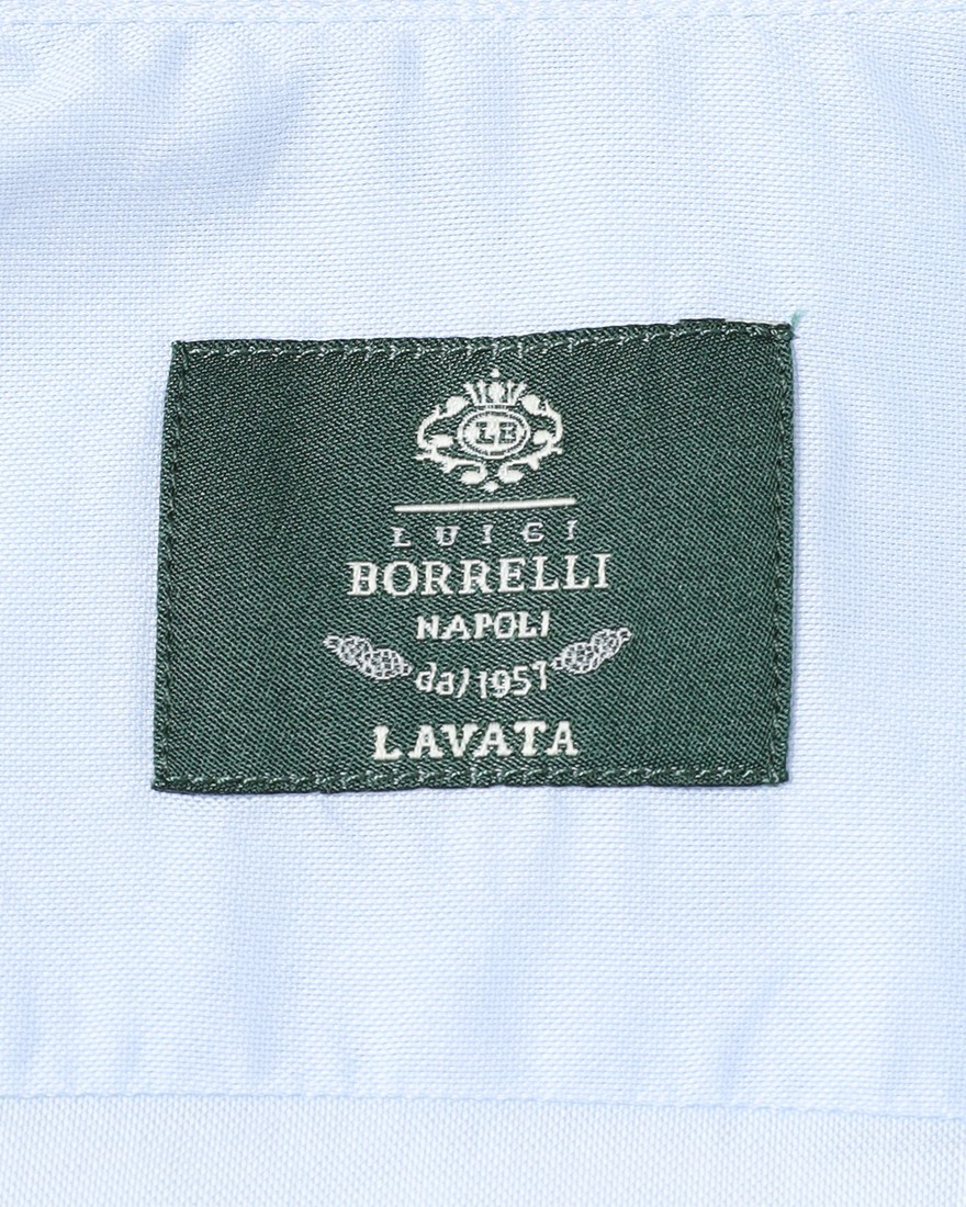 LUIGI BORRELLIライトコットン セミワイドカラーシャツ【LUCIANO/ルチアーノ】11l