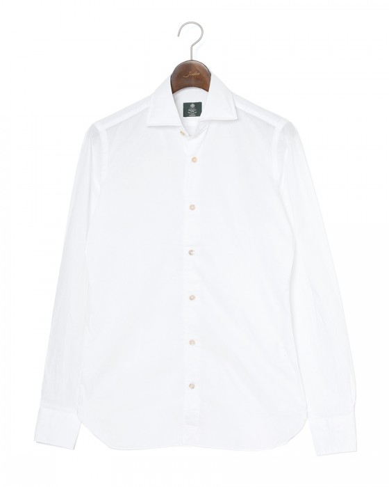 LUIGI BORRELLIライトコットン セミワイドカラーシャツ【LUCIANO/ルチアーノ】c0