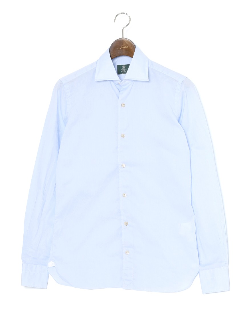 LUIGI BORRELLIライトコットン セミワイドカラーシャツ【LUCIANO/ルチアーノ】c1